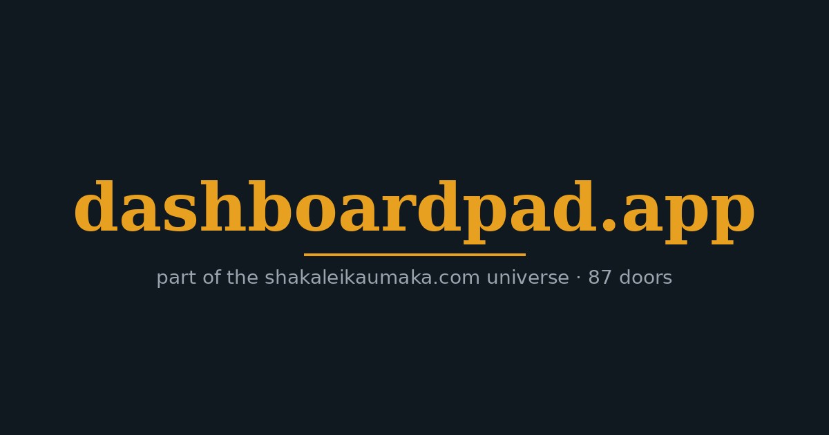 dashboardpad website preview